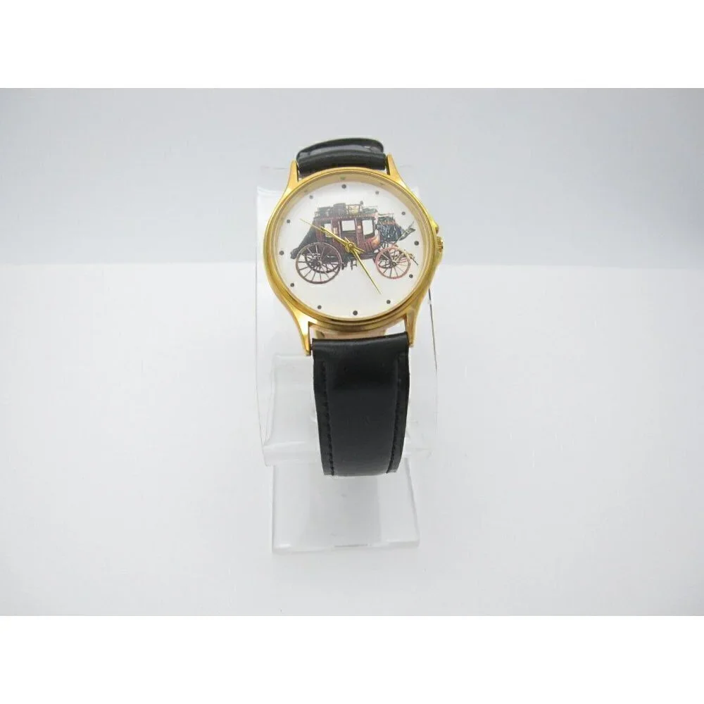 Women's Sweda Horse Carriage Quartz WR‎ Analog Dial Causal Round Watch (F98)